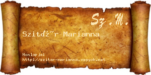 Szitár Marianna névjegykártya