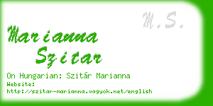 marianna szitar business card